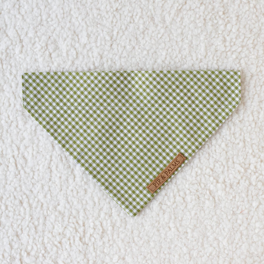 bandana checkered apple green