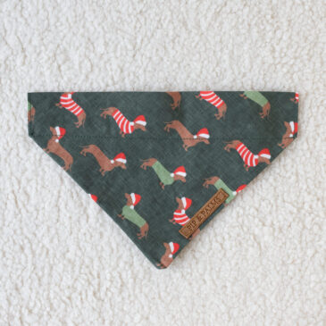 Bandana Teckel Kerst Groen