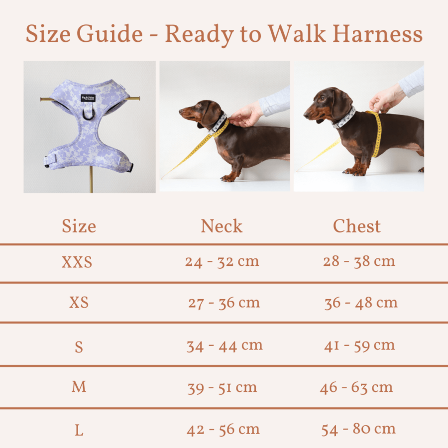 Size guide - Li La Lilac harness