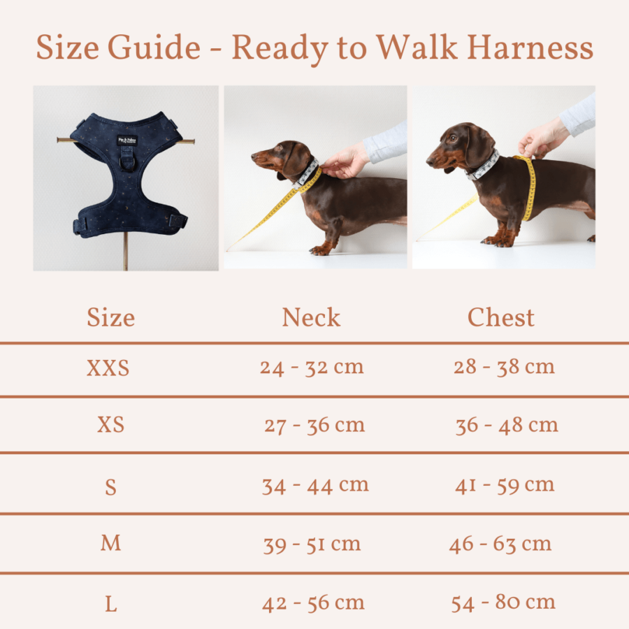 Size guide - Harness Over the Moon