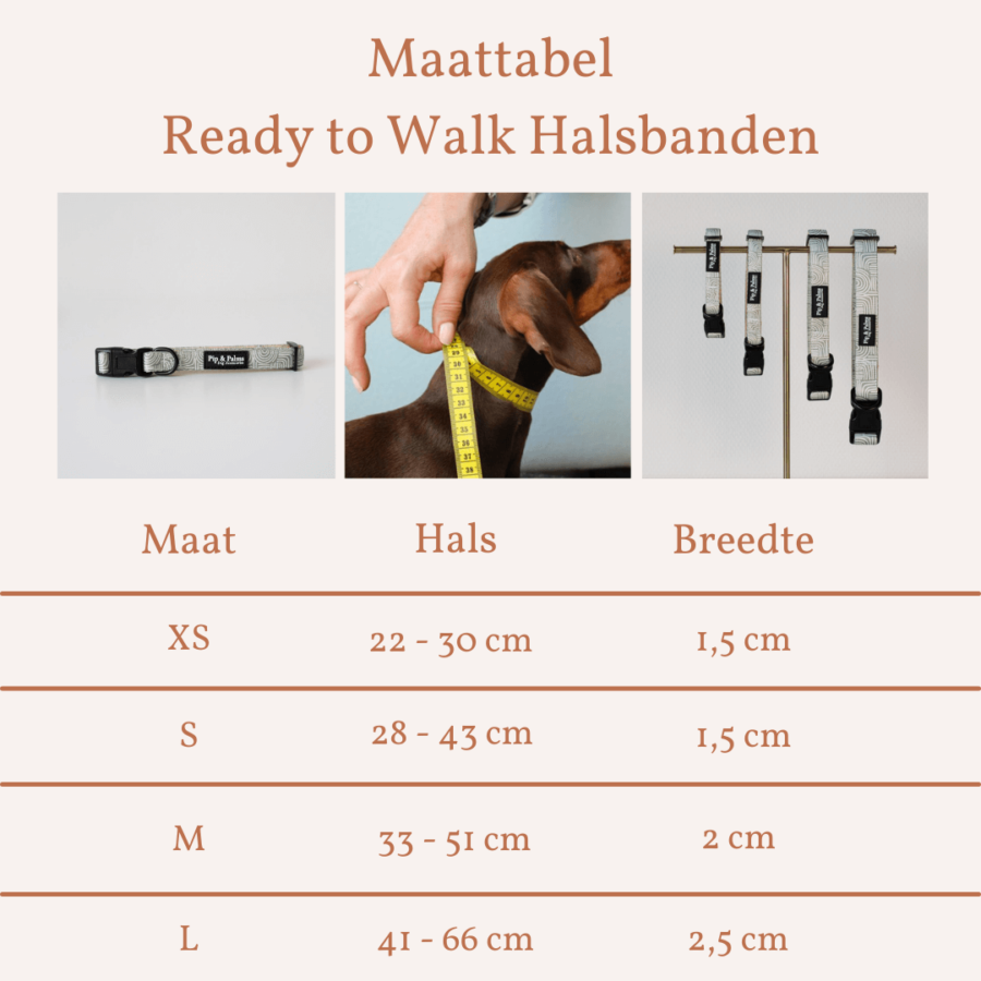 Maattabel - Halsband Magic Maze - Ready to Walk