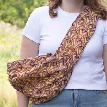 Uitverkocht - Honden draagzak - Retro Geel/Bordeaux