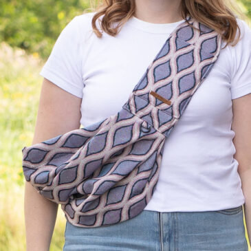 Uitverkocht - Honden draagzak - Retro Paars/Blauw